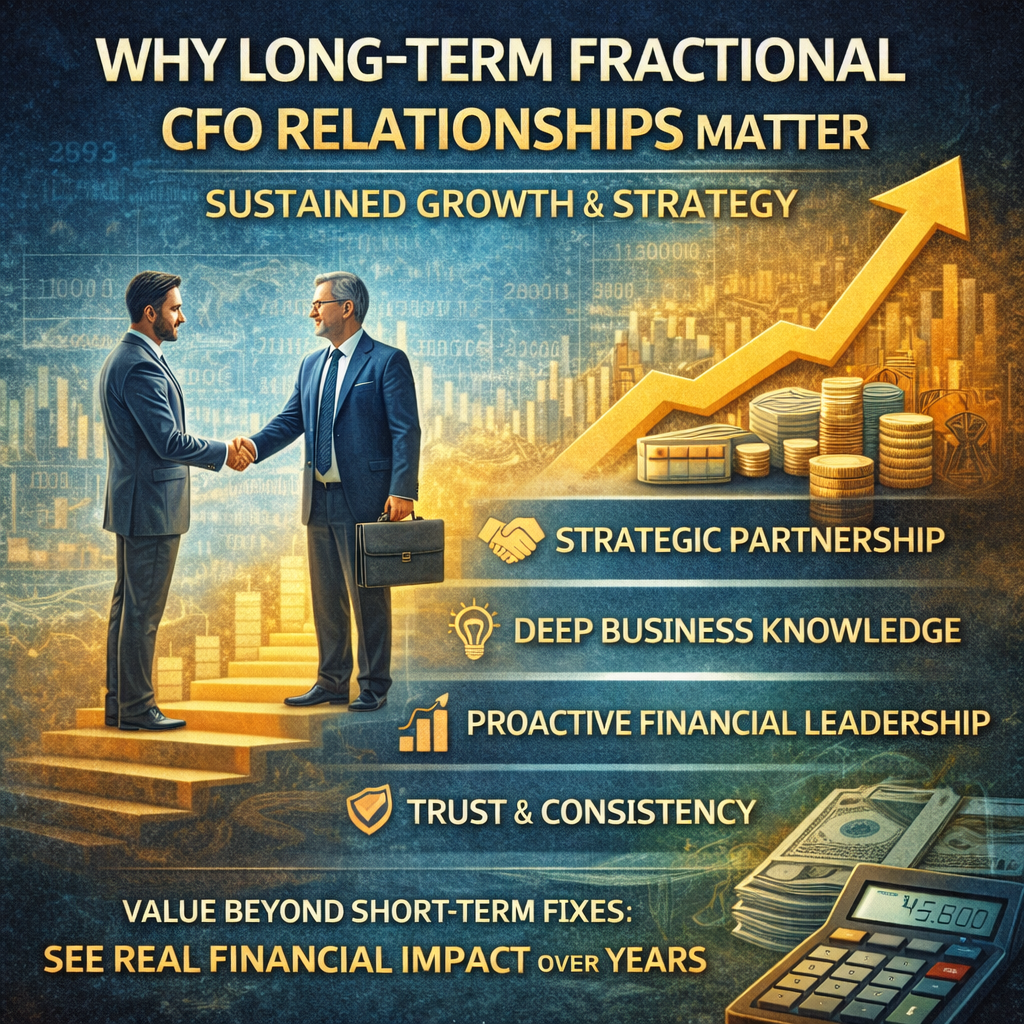 fractional CFO long-term value showing business growth, financial strategy, and sustained partnership