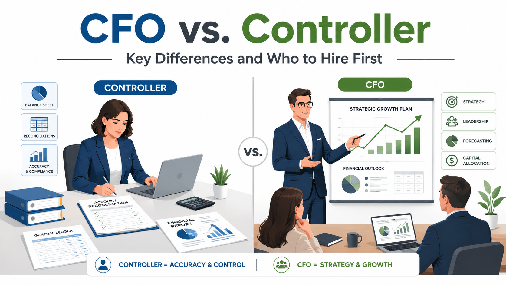 CFO vs. controller key differences and who to hire first