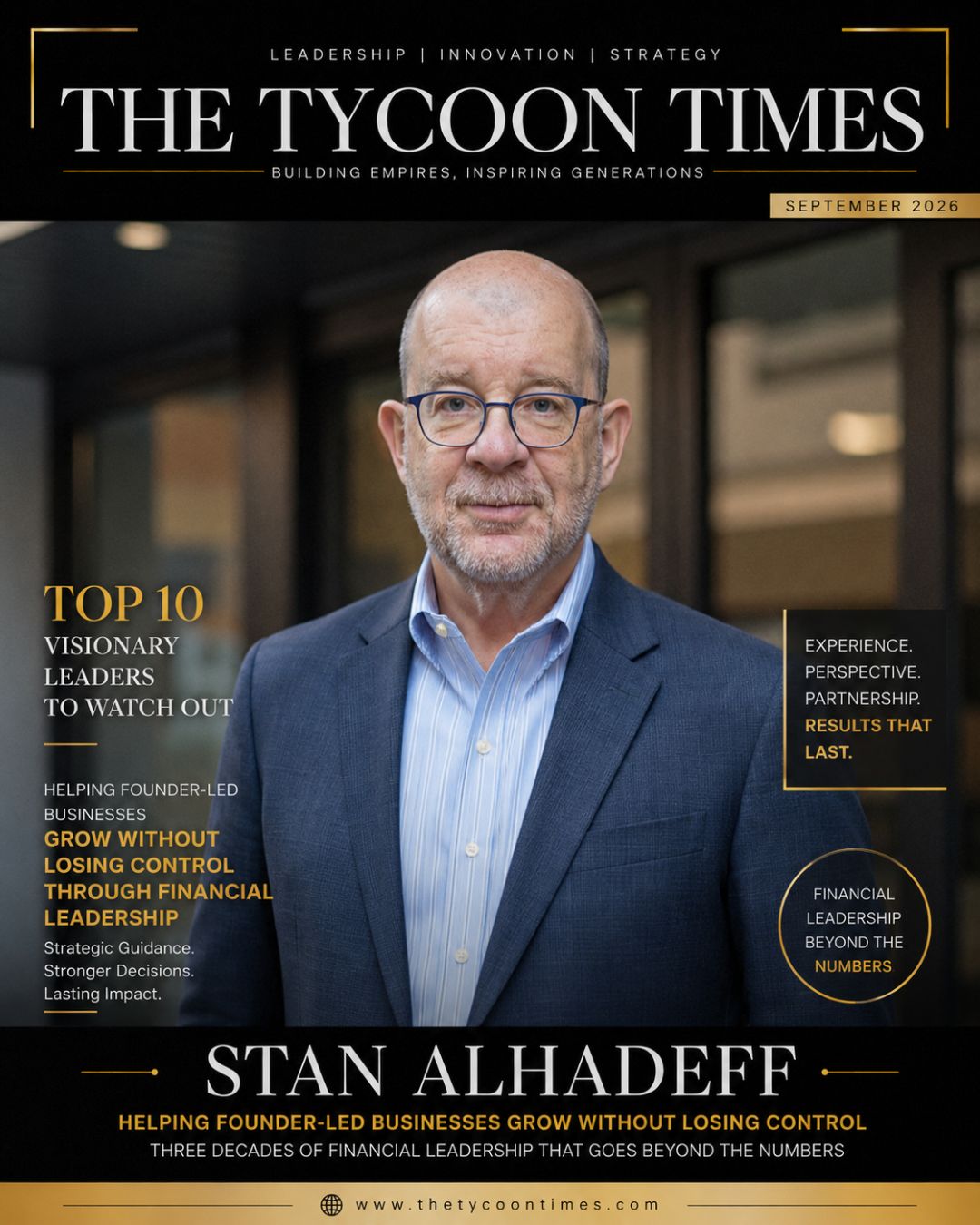 Stan Alhadeff Featured in The Tycoon Times' "Meet Top 10 Global Leaders"